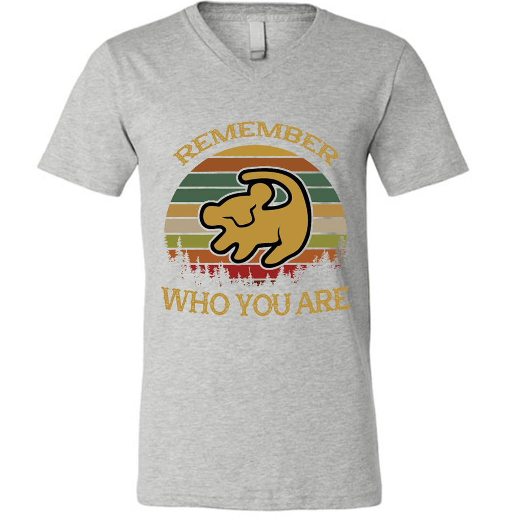 Remember Who You Are, Lion Vintage Retro Design - Canvas Unisex Shirt