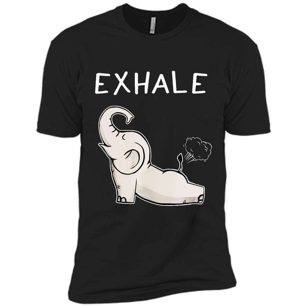 Yoga Elephant Exhale - Canvas Unisex Usa Shirt