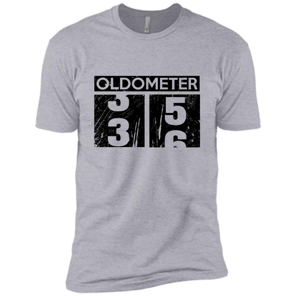 Oldometer, Birthday Gift, 35 To 36 - Canvas Unisex Usa Shirt