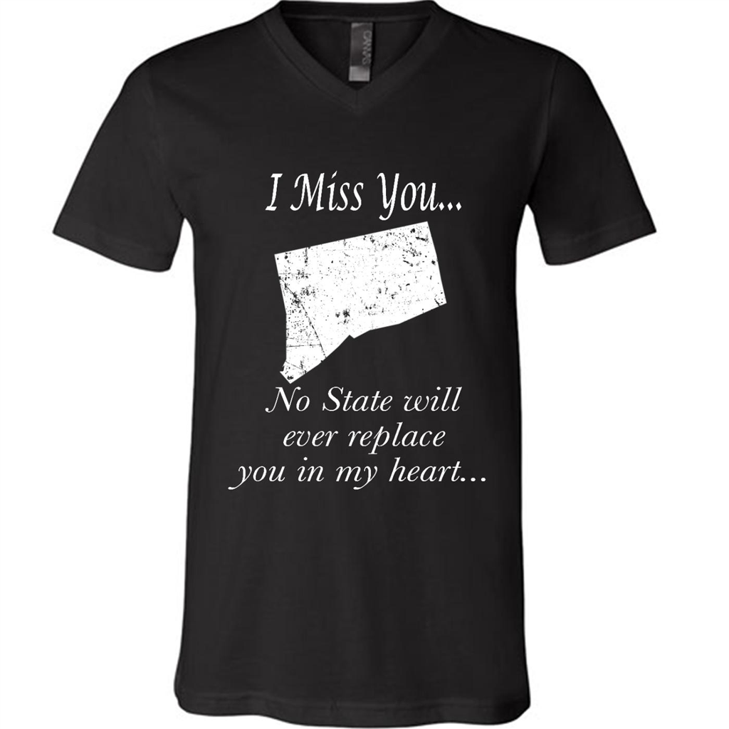 I Miss You Connecticut State, No State Will Ever Replace You In My Heart - Canvas Unisex Shirt