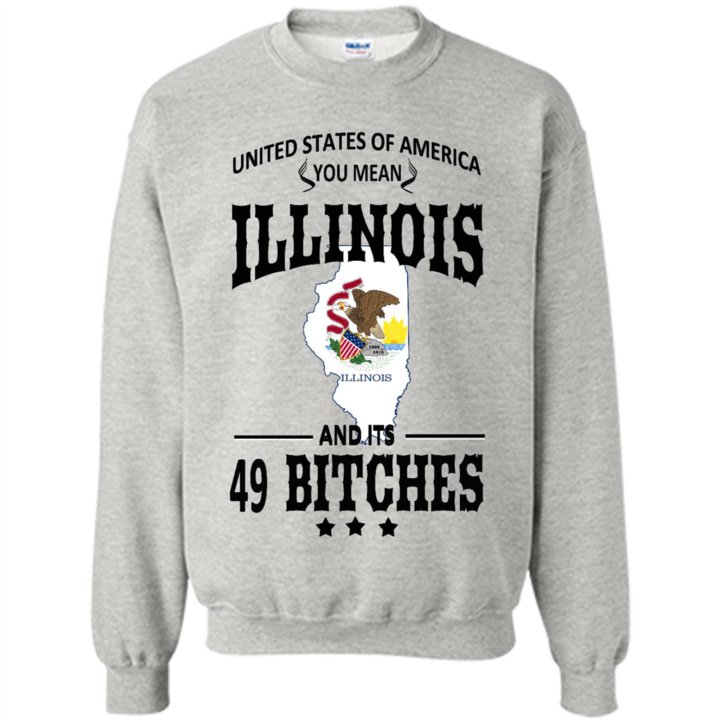 United States Of America You Mean Illinois And Its 49 Bitches - Crewneck 