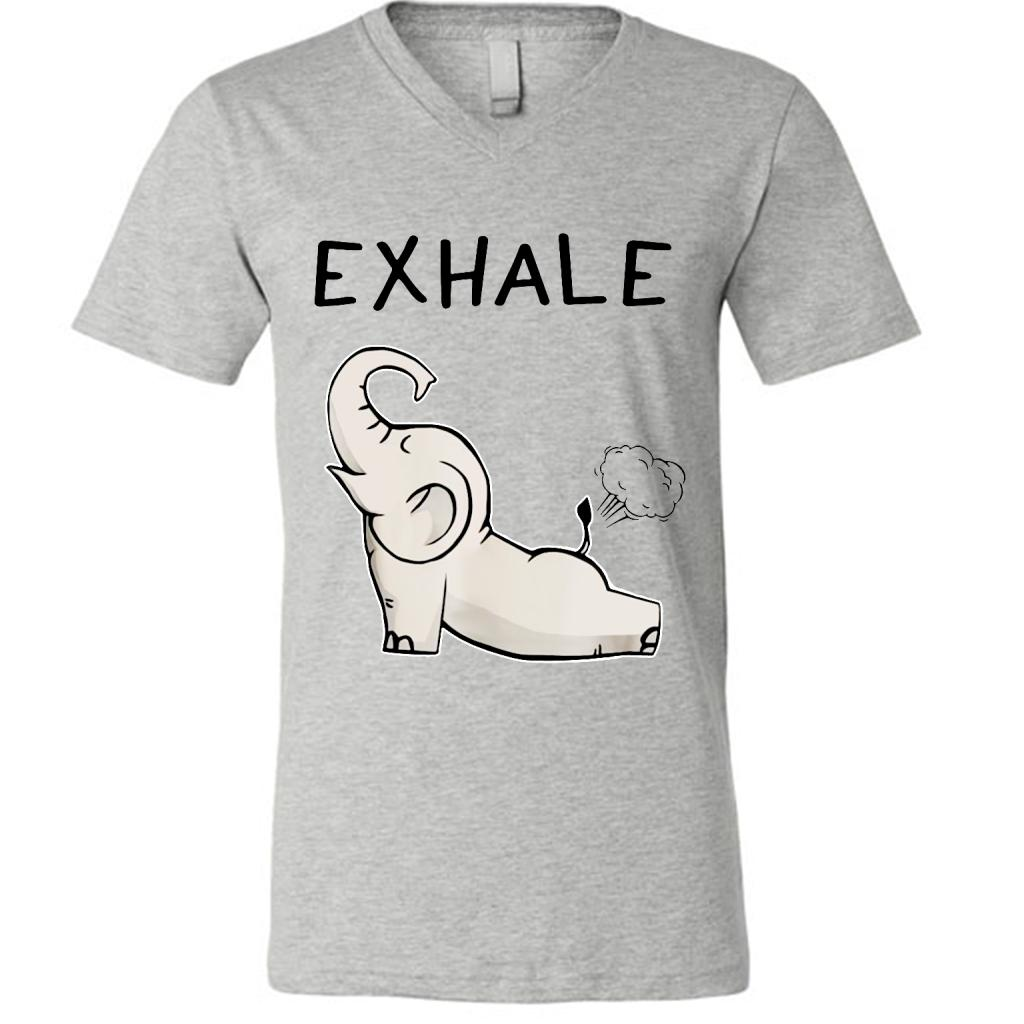 Yoga Elephant Exhale - Canvas Unisex Shirt