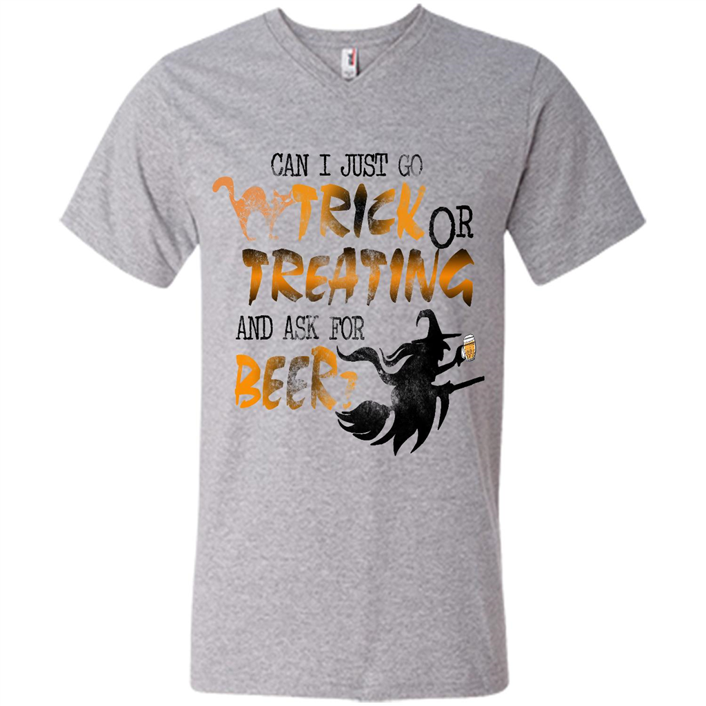 Halloween - Can I Just Go Trick Or Treating And Ask For Beer - Canvas Unisex Shirt
