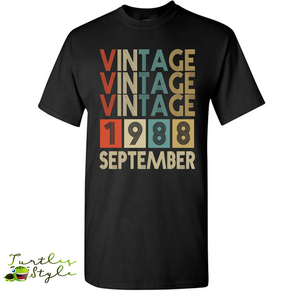 Birthday Vintage September 1988 - Short Sleeve Shirt