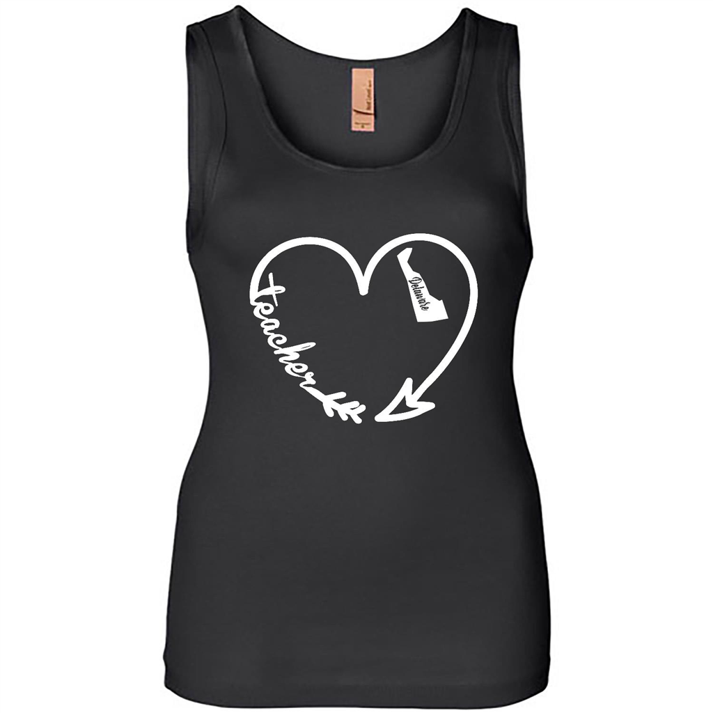 Delaware State, Tea Arrow Heart Home - Tank Shirts