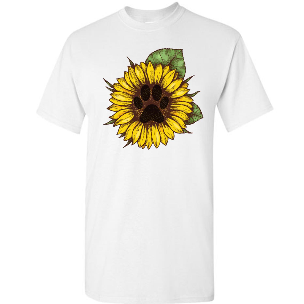 Sunflower Dog Paw Lover - Short Sleeve Shirt