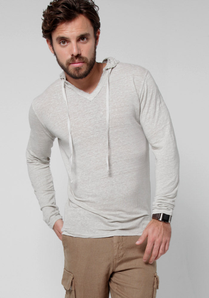 1118 Linen Long sleeve hoodie T-Shirt for Jersey li Claudio Milano