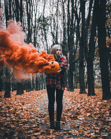 colored smoke bomb photography