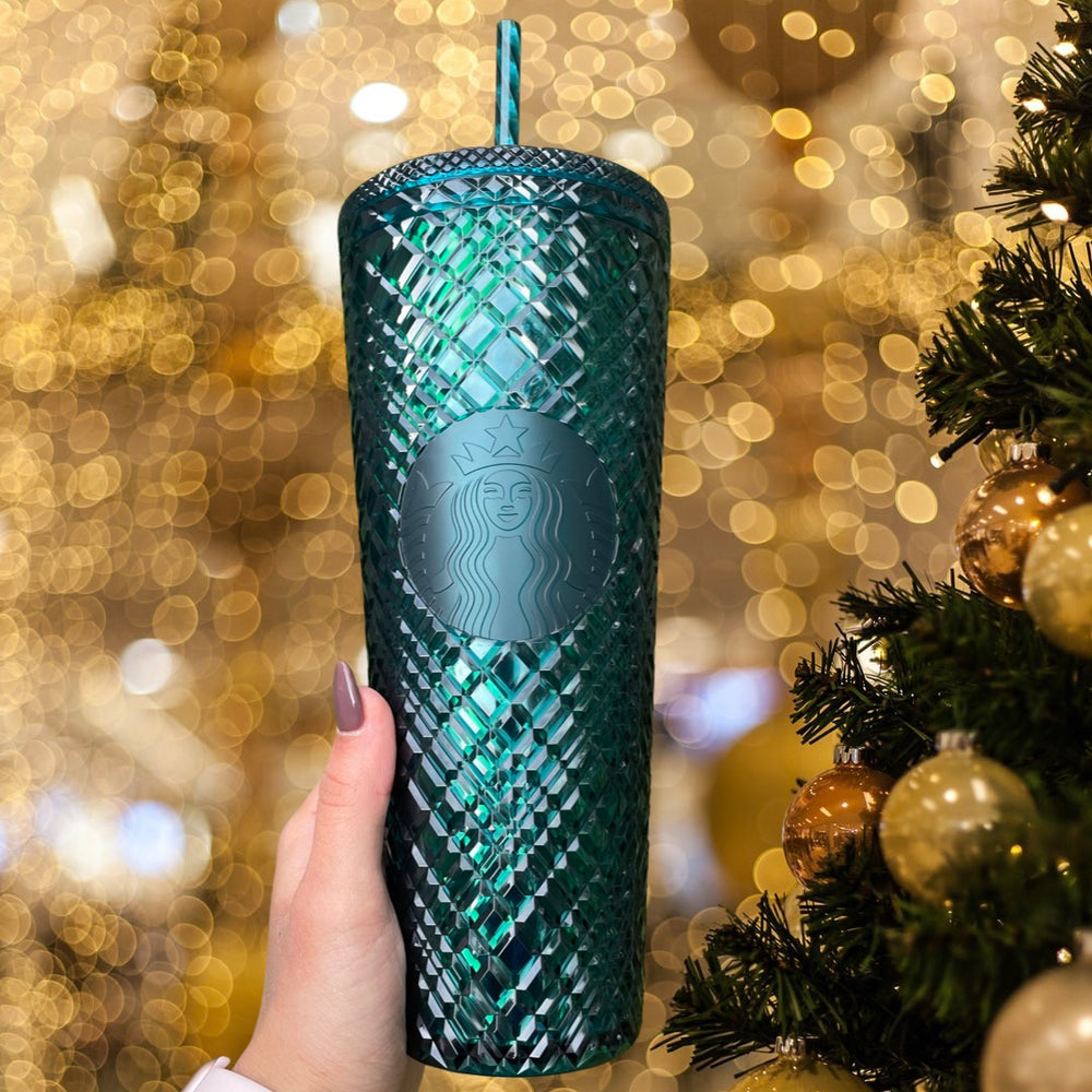 Starbucks Holiday Green Jeweled Tumbler Venti 24oz