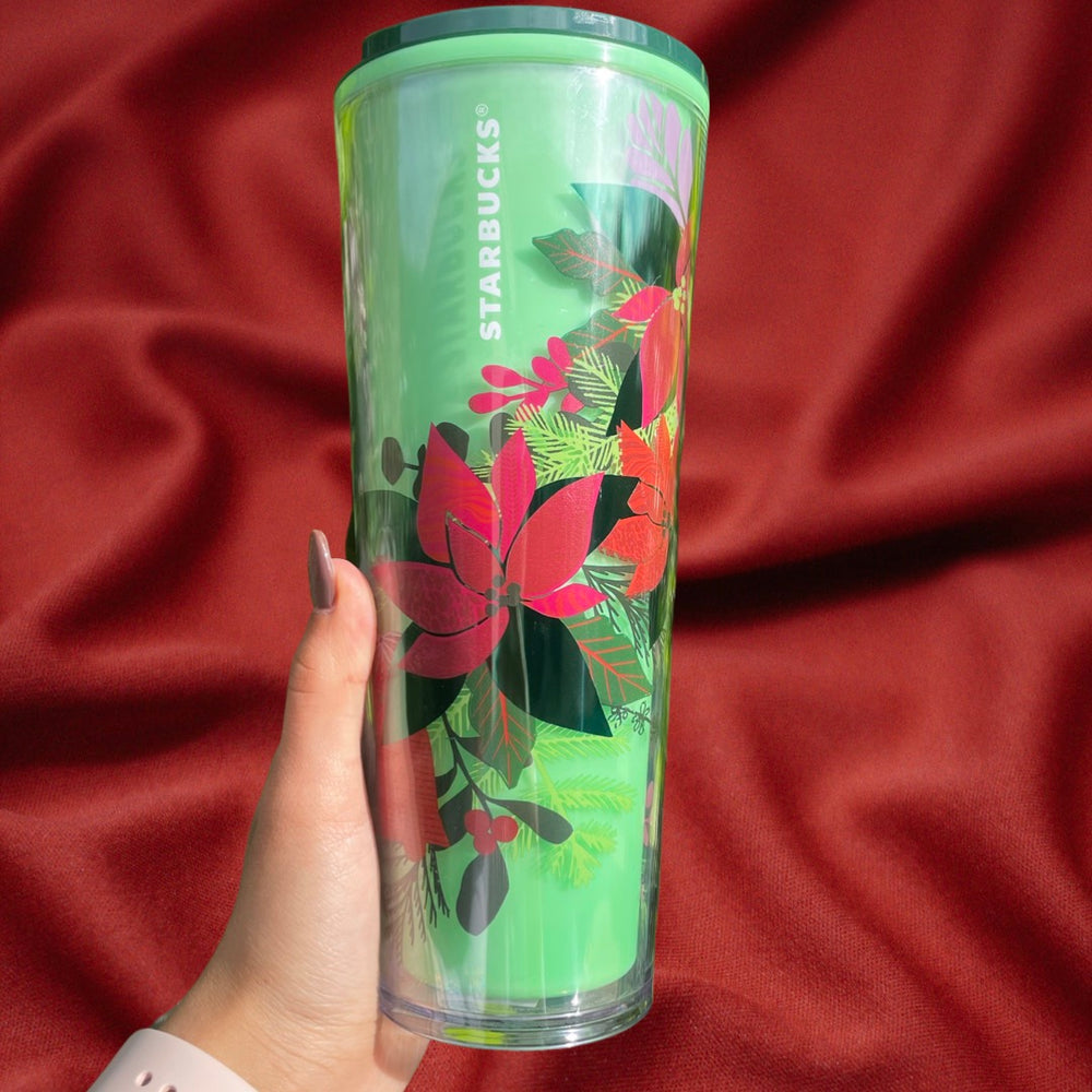 Starbucks Holiday Green Jeweled Tumbler Venti 24oz