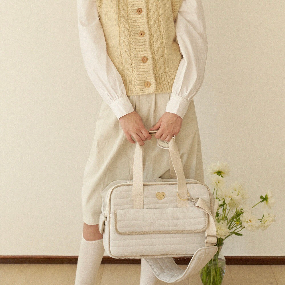 seoru】name embroidery ballon bag set-