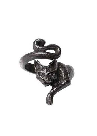 Alchemy Le Chat Noir Cat Ring Zwart