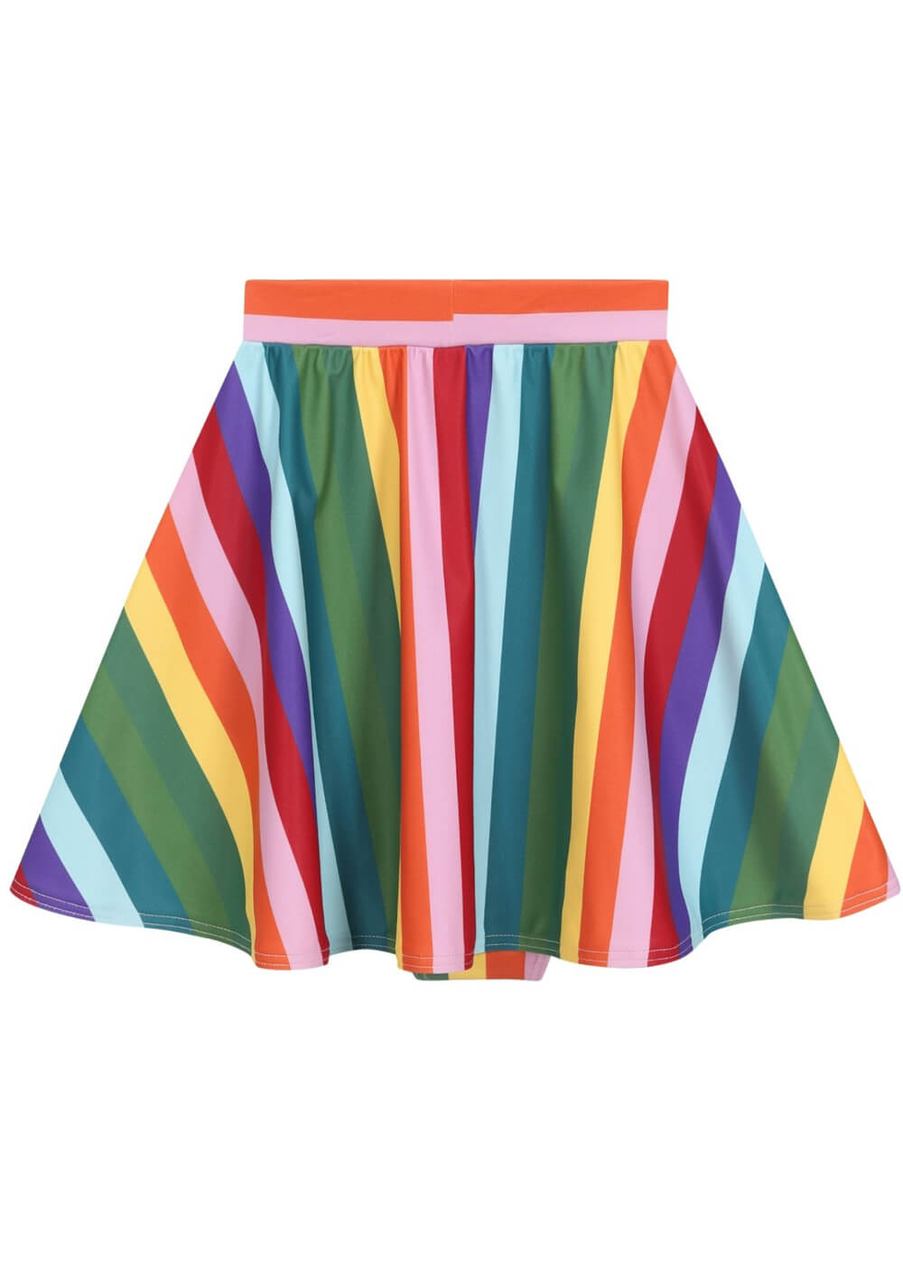 Collectif Rainbow Stripes 60's Rokje met Broekje – Succubus.nl