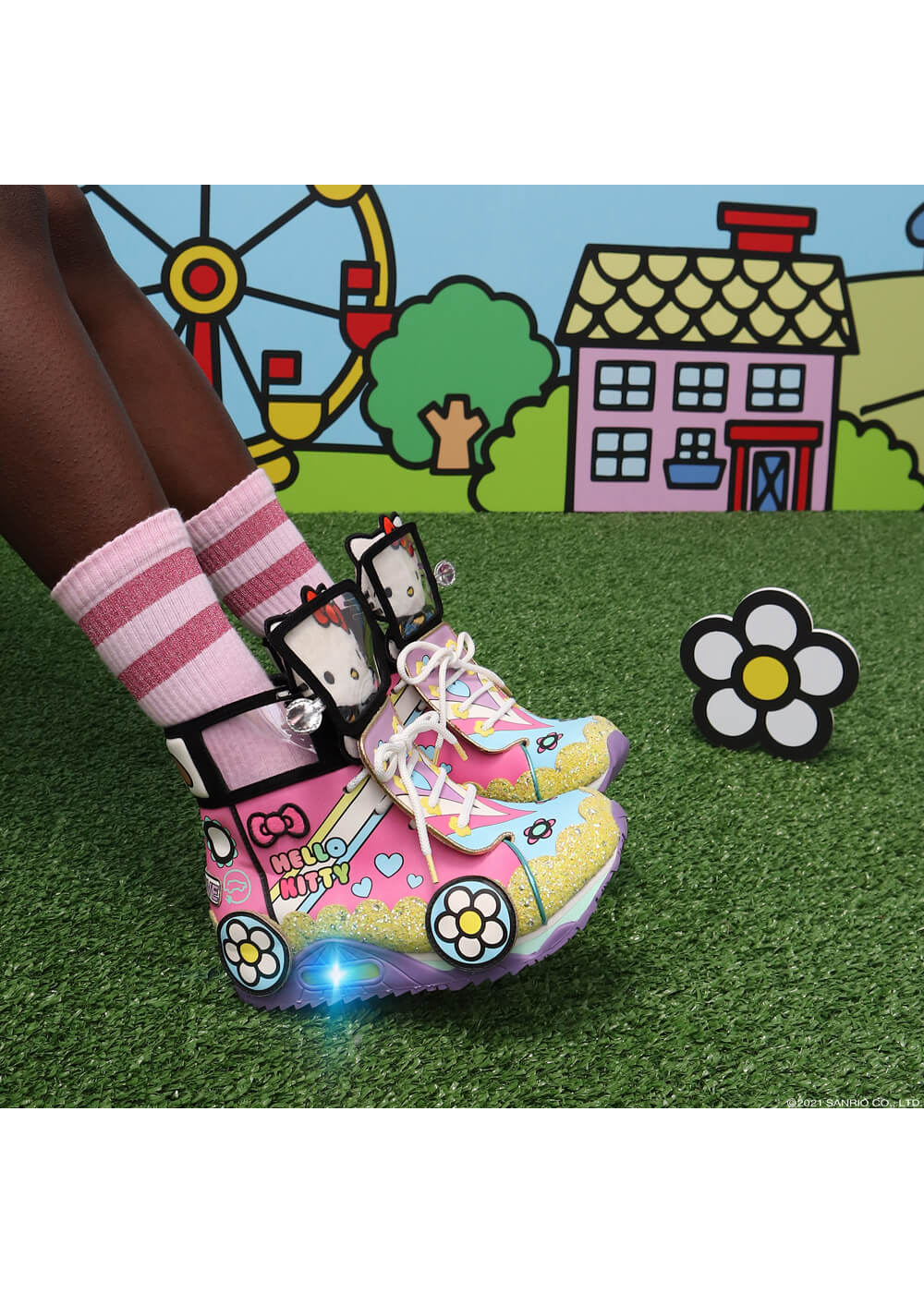 Negende Aanmoediging Egypte Irregular Choice x Hello Kitty A World of Happiness High Top Sneakers –  Succubus.nl
