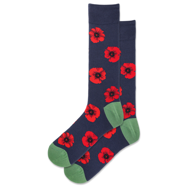 HOTSOX Women's Poppy Floral Crew Sock