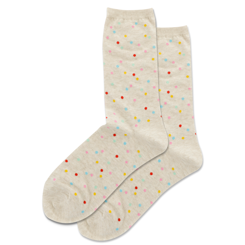 HOTSOX Women's Confetti Dot Crew Socks