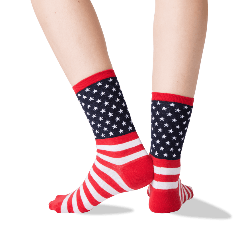 Women's American Flag Crew Socks – HOTSOX