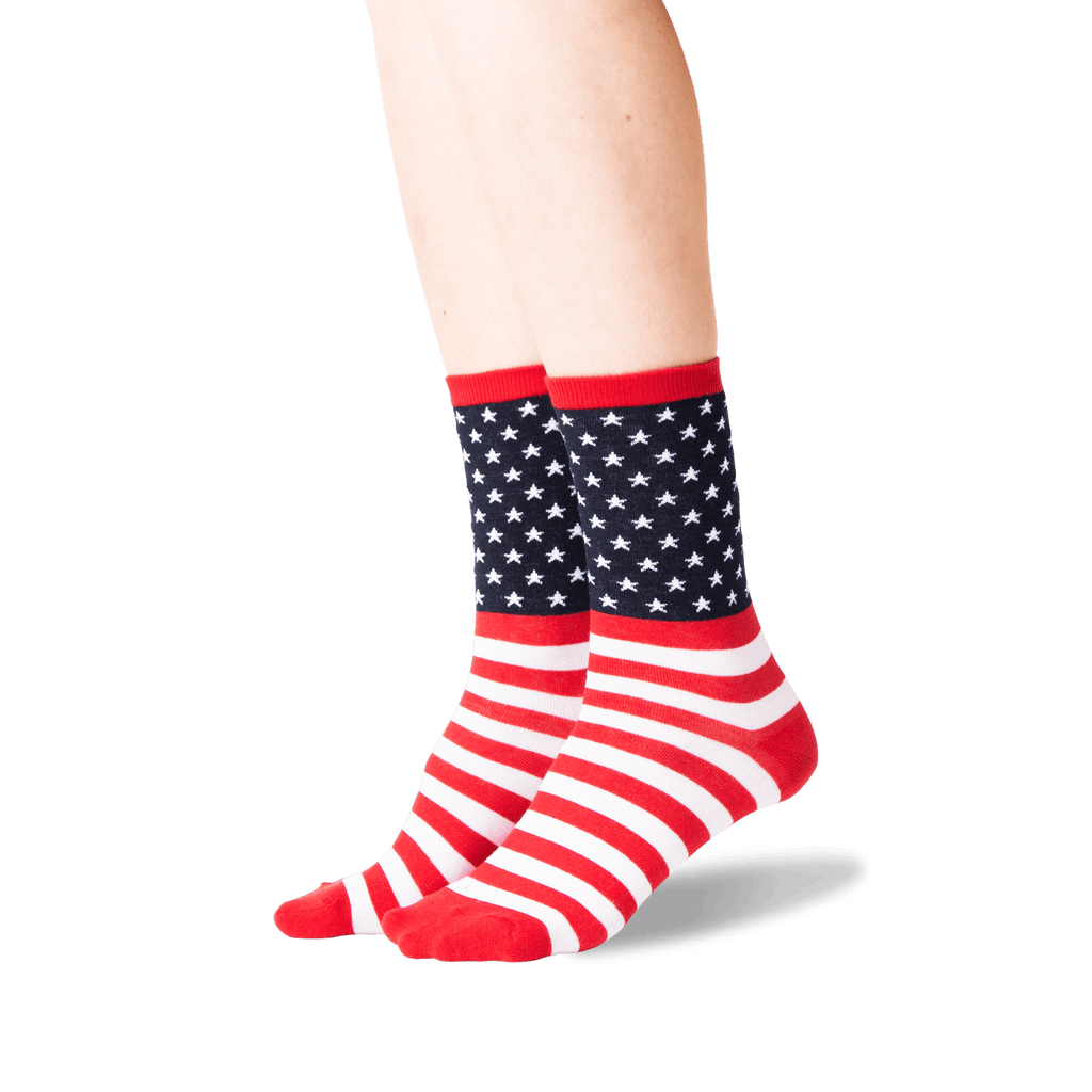 Women's American Flag Crew Socks – HOTSOX