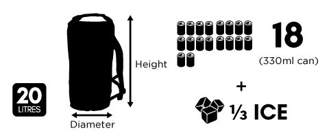 Dry Ice Cooler 20 Litre Backpack Size Guide Chart