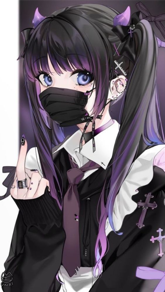 goth anime female characters