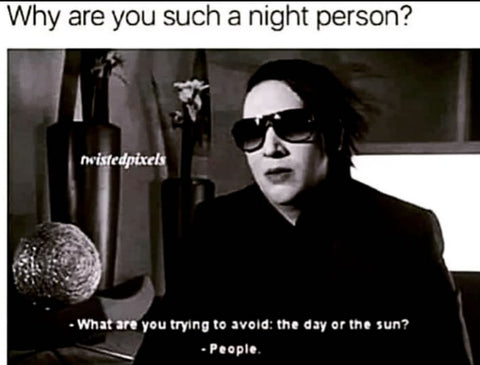 goth night person meme