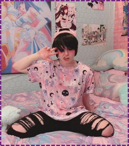 pastel goth anime and manga bedroom decor
