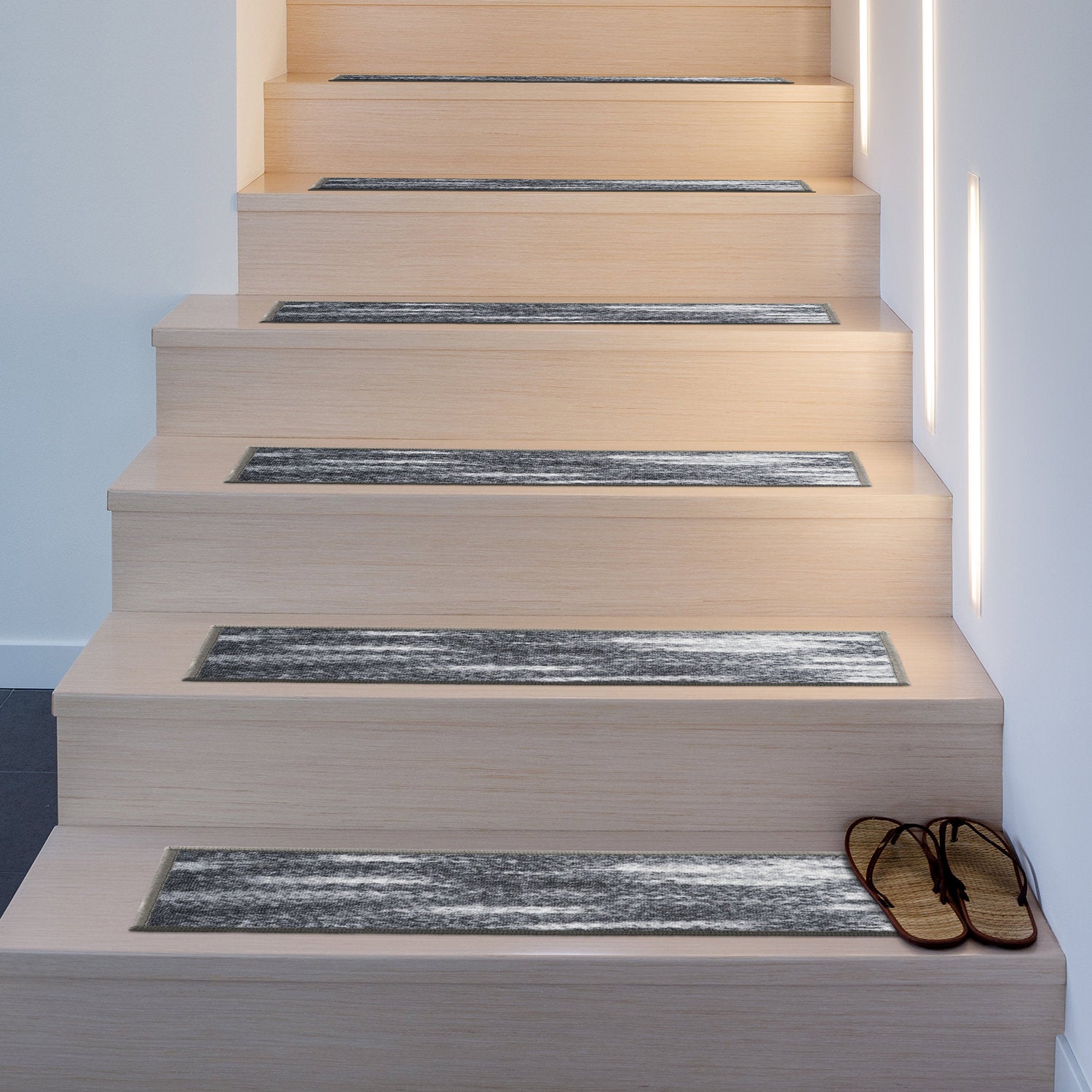 Distressed Abstract Non-Slip Stair Treads