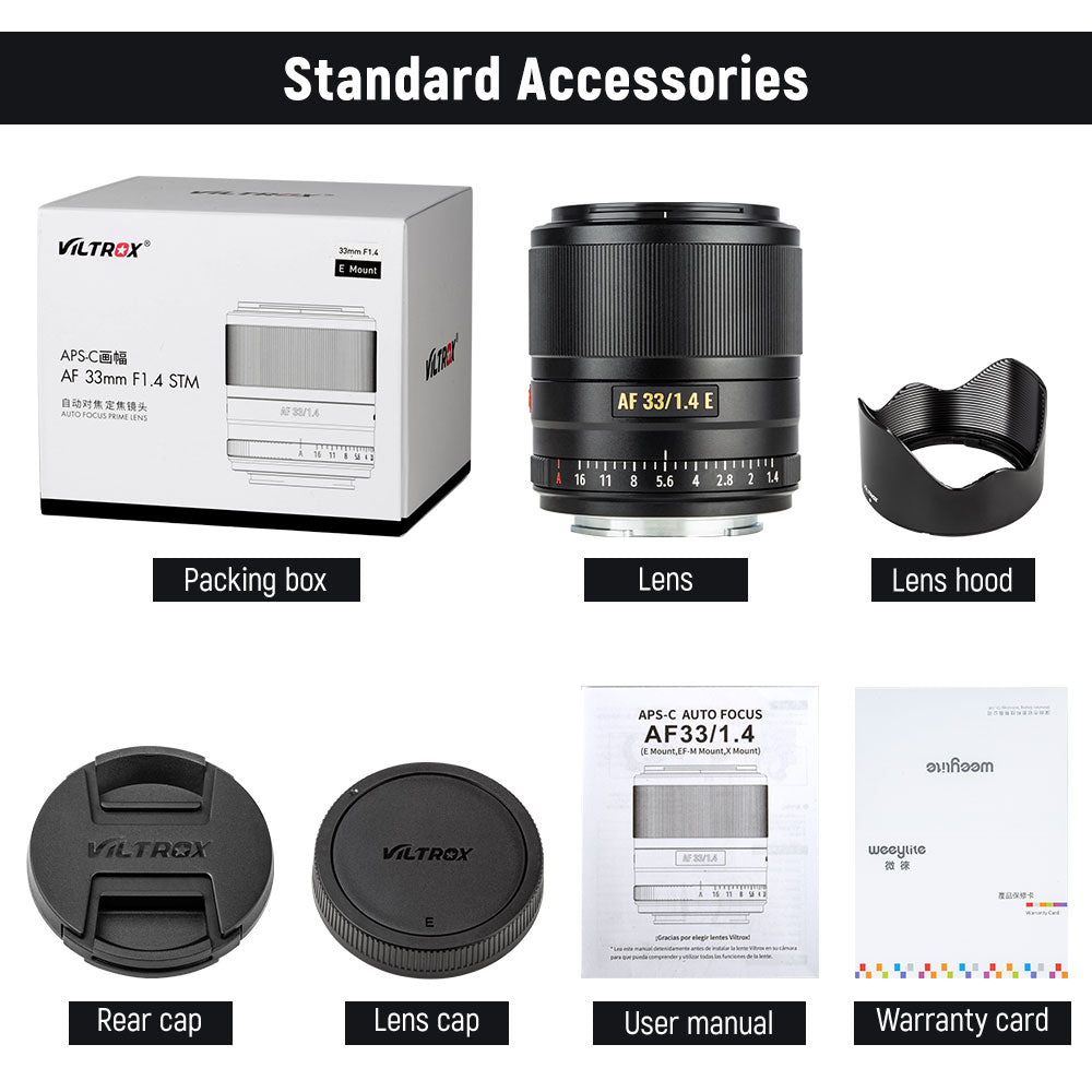Viltrox 33mm F1.4 E-mount Autofocus Prime Lens for Sony APS-C Mirrorle