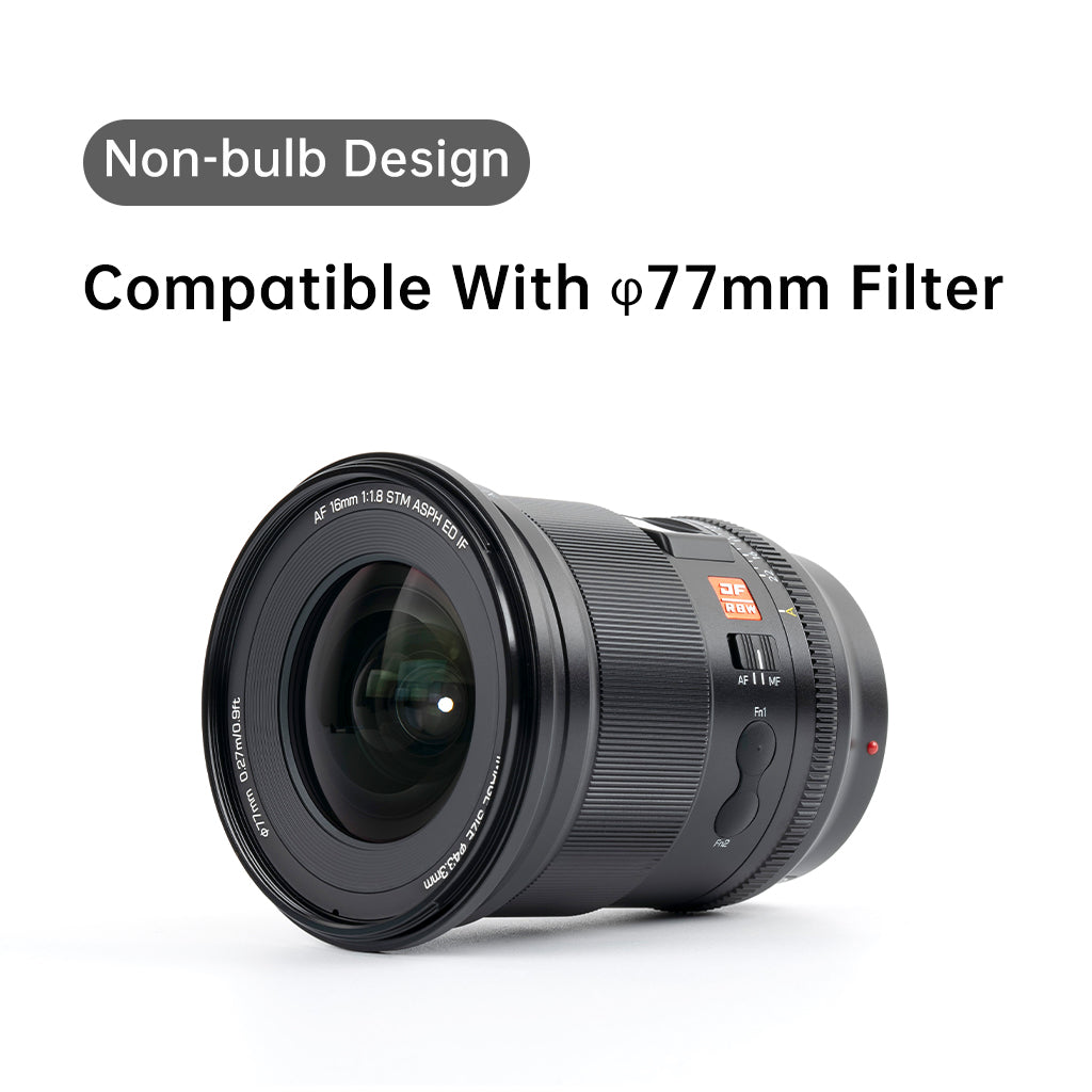  VILTROX 16mm F1.8 f/1.8 Pro Level FE Full Frame Wide Angle  Autofocus Lens with LCD Screen Compatible with Sony E-Mount Mirrorless  Cameras Alpha a7 a7II a7III a7R a7RII a7RIII a7RIV