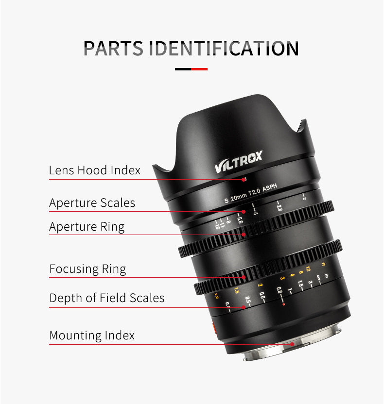 Viltrox S 20mm T2.0 Fe Prime Cinematic MF Wide Lens for Sony E-Mount Camera