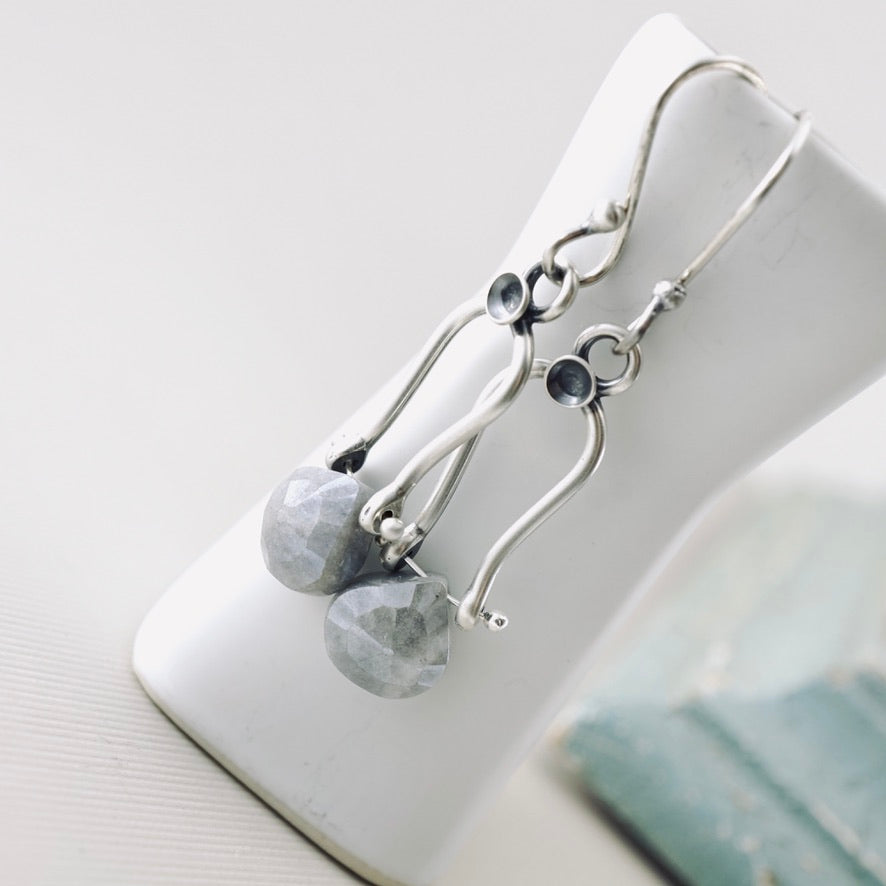 Petite Swings - Labradorite Drop Earrings (Sterling Silver)