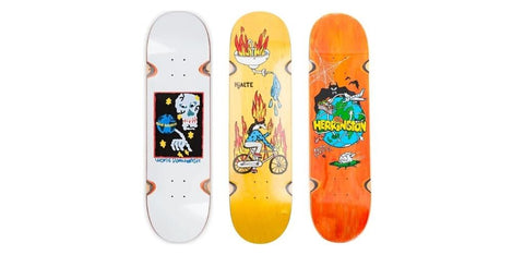 Ponts avec passages de roues, plus jamais de morsures de roues. Polar Planches de skateboard à Stoked Boardshop