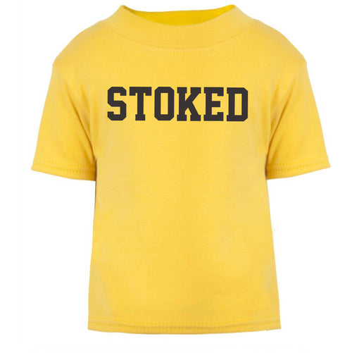 Kids Black Script T-shirt Yellow