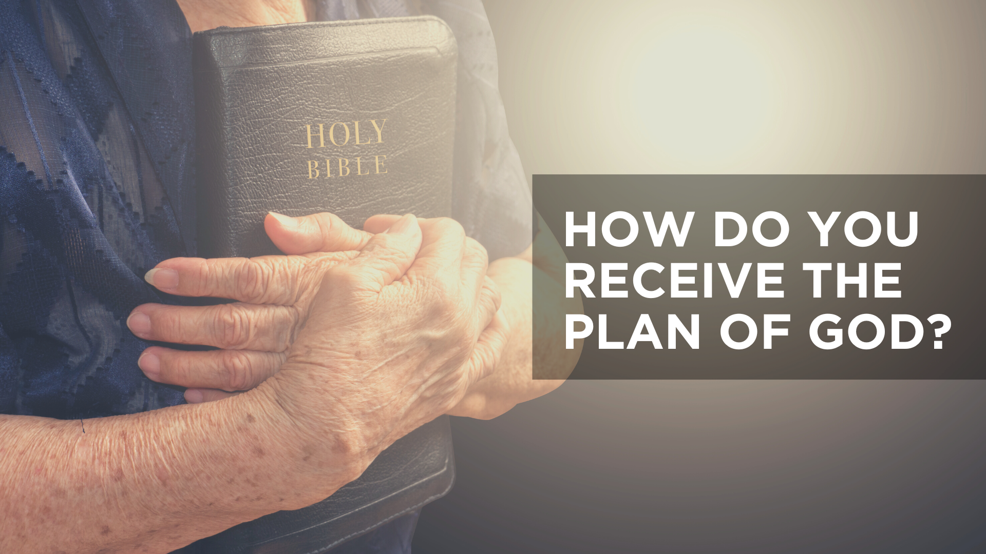 How Do You Receive the Plan of God?