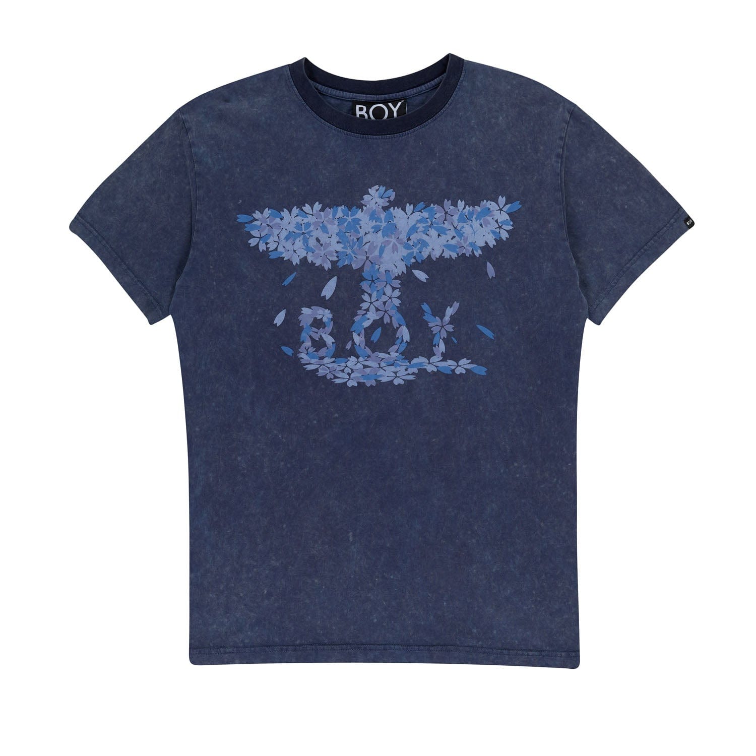 Image of BOY EAGLE BLOSSOM TEE - WASHED NAVY