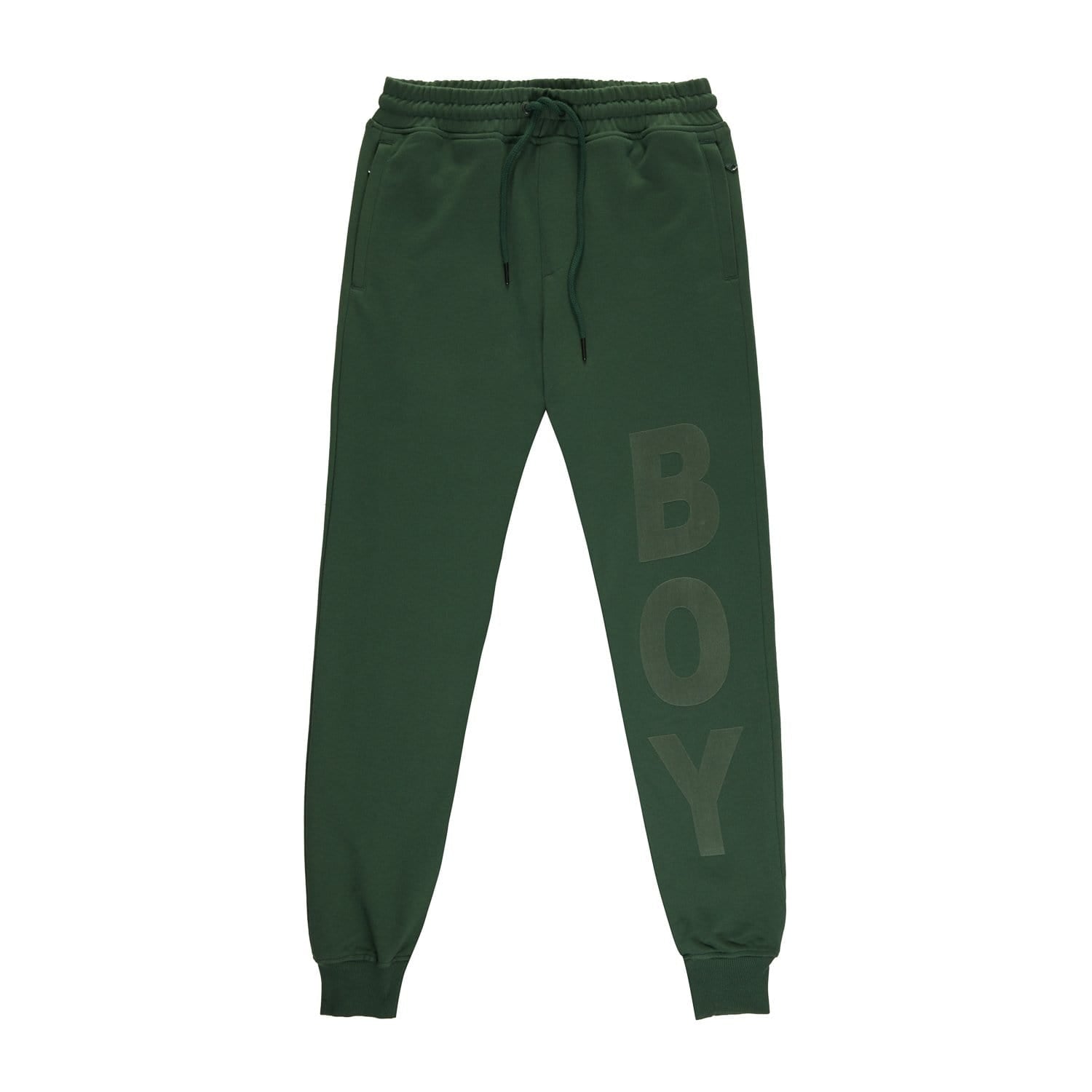 Image of BOY HEMUS FLOCK JOGGERS - FOREST GREEN