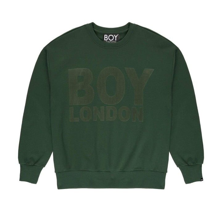 BOY HEMUS FLOCK SWEAT - FOREST GREEN