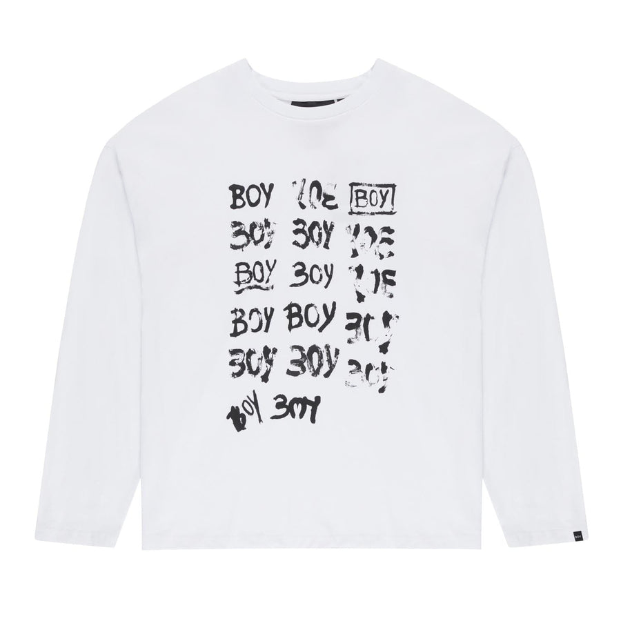  BOY REPEAT LONG SLEEVE TOP - WHITE 