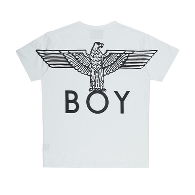 BOY LONDON T-SHIRTS BOY EAGLE BACKPRINT T-SHIRT - WHITE/BLACK