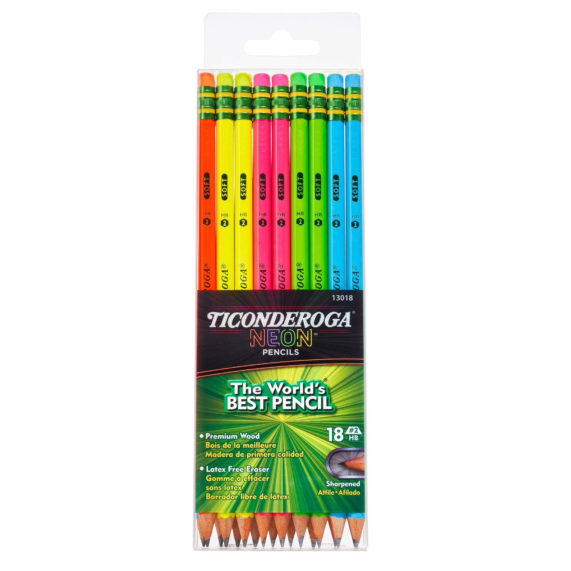 Photo 1 of 6-packs  Ticonderoga Neon Pencil 18 Ct