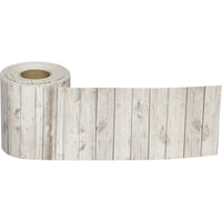 White Wood Straight Rolled Border

