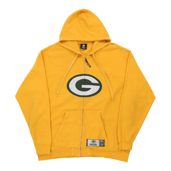 Vintage Green Bay Packers Nfl Hoodie - 2XL Yellow Cotton – Cerqular
