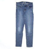 LEVI'S 711 Jeans Blue Denim Slim Skinny Stone Wash Womens W28 L30