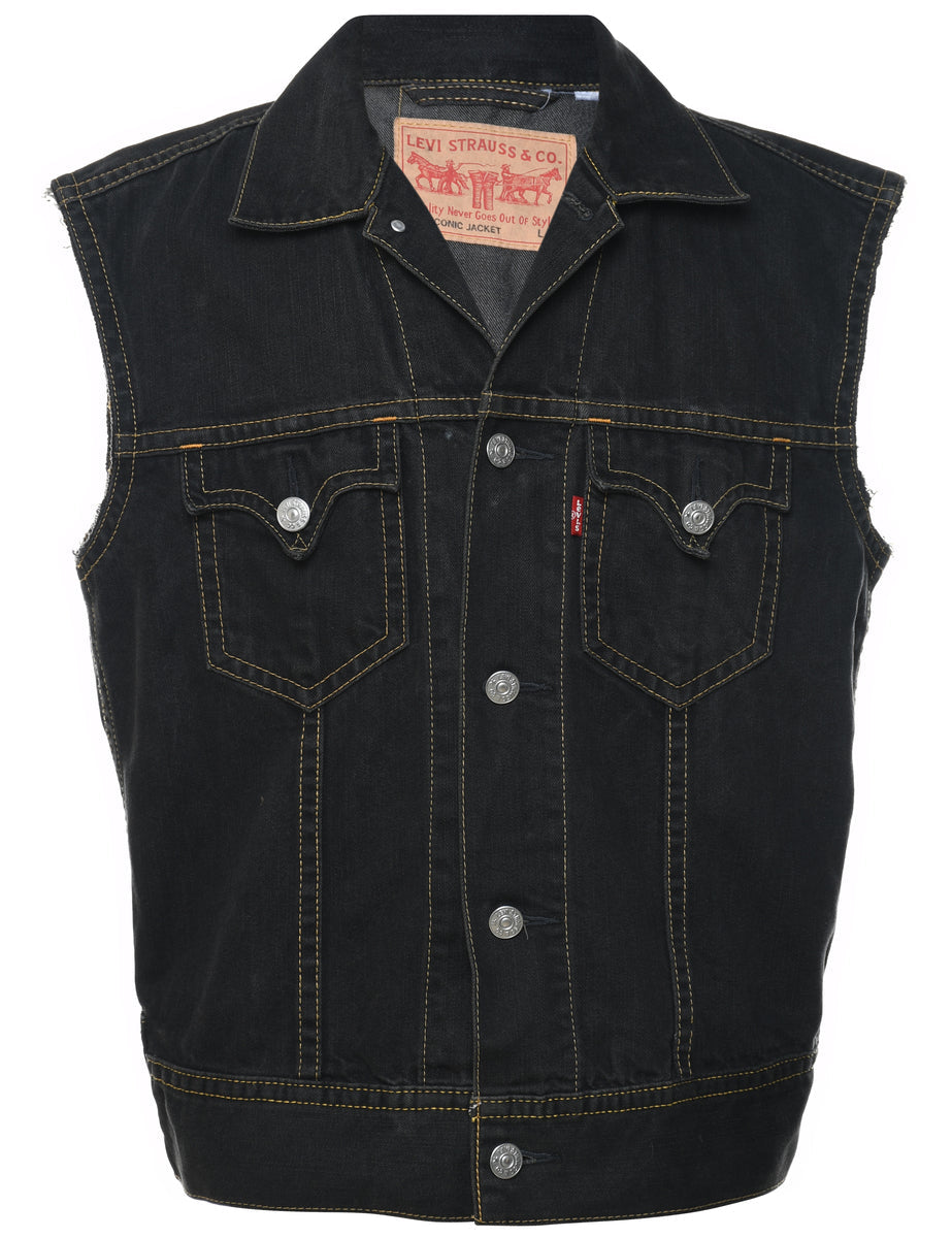 Men's Levi's Levi's Black Cretins Denim Vest Black, L | Beyond Retro –  Cerqular