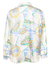 Nautical Patterned Silk Shirt - L