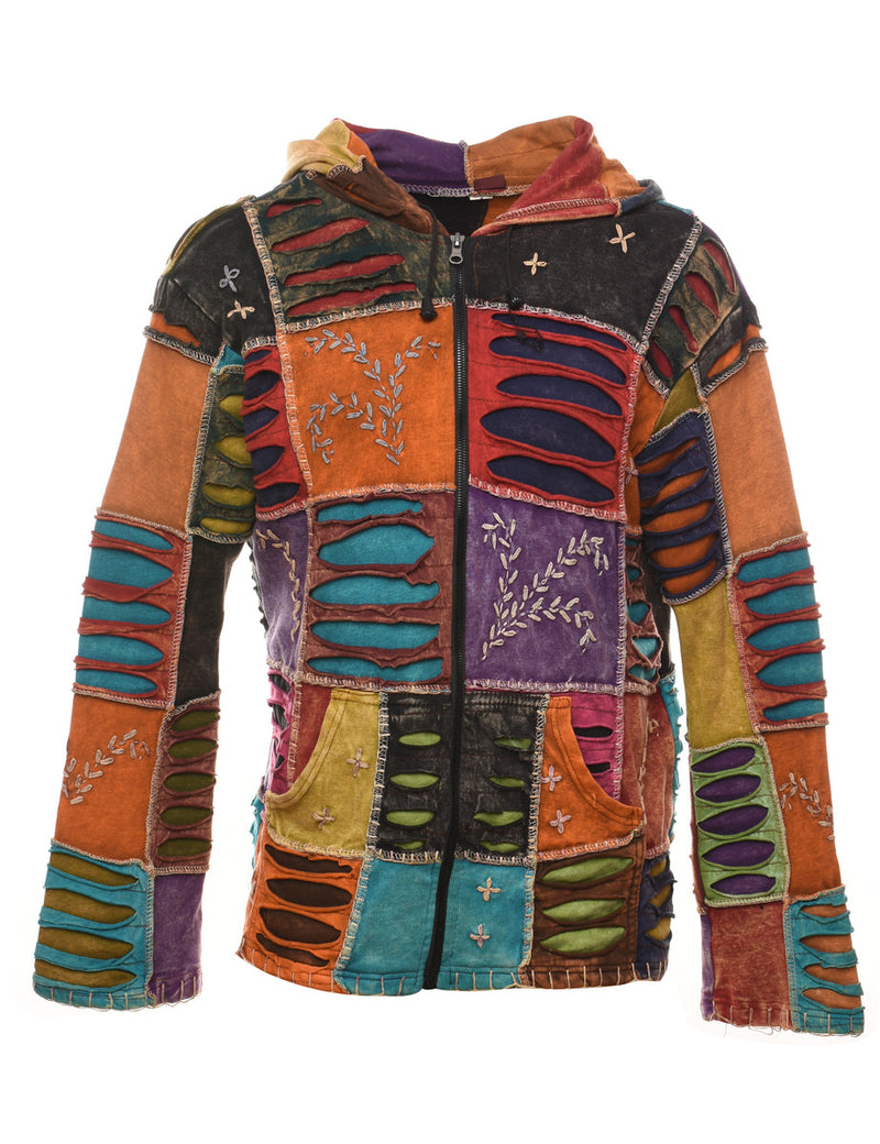 Women's Patchwork Design Multi-Colour Jacket Multi-coloured, M ...