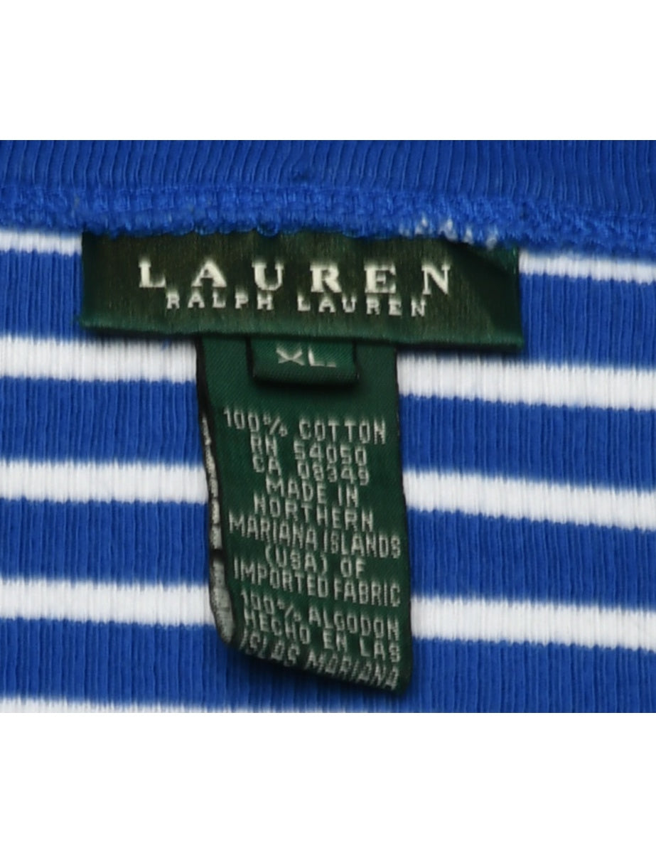 Women's Ralph Lauren Ralph Lauren Blue Striped T-shirt Blue, XL | Beyond  Retro – Cerqular