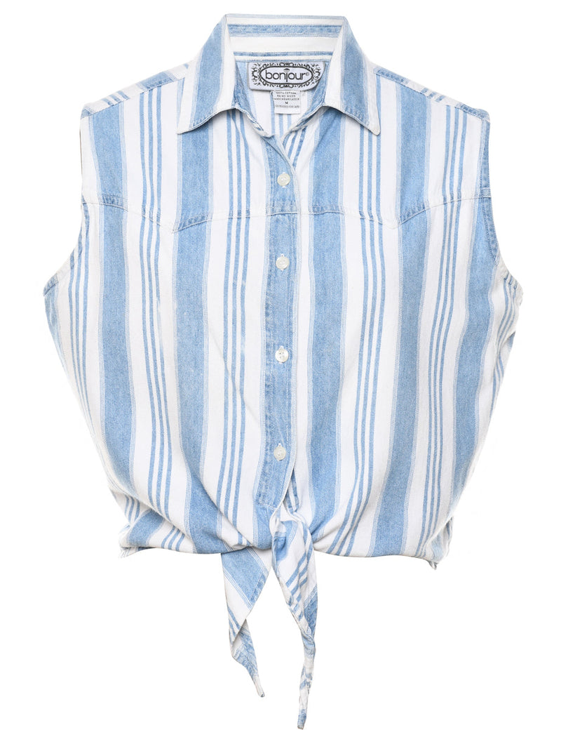 Striped Denim Shirt - M