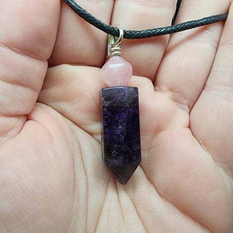 Blessing Crystal Raw Amethyst Dark Purple Pendant High Vibrational Necklace  Meditation Crystal, Calm Anxiety, Unique Gift Spiritual Crystal Third Eye :  Amazon.in: Jewellery