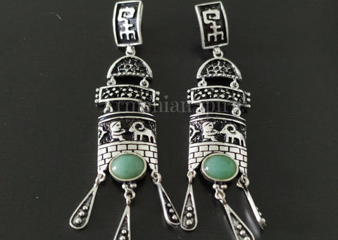 jade jewelry long earrings etsy